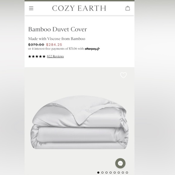Cozy Earth Bedding Nwt Cozy Earth King Bamboo Duvet Cover Poshmark